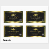 Luxuriöse Gold Glitzer Black Product Labels Rechteckiger Aufkleber (Blatt)