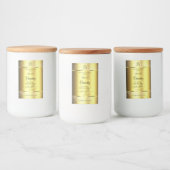 Luxuriöse Gold Glitzer Produktkennzeichnung mit Mo Lebensmitteletikett (Flaschen)