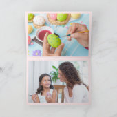 Luxuriöse Gold Glitzer Rahmen Foto Happy Oaster Karte (Innenseite)