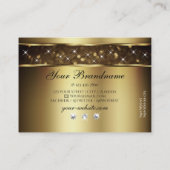 Luxuriöse Gold Glitzer Sparkle Stars Visitenkarte (Rückseite)