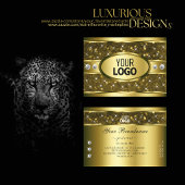 Luxuriöse Gold Glitzer Stars Diamonds und Logos Visitenkarte