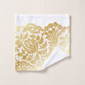 Luxuriöse Gold Lace Badhandtuch Set (Waschlappen)