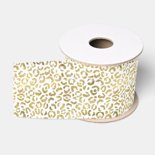 Luxuriöse Gold Leopard Print stilvoll Ripsband