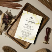 Luxuriöse Gold Marmor Texture Islamic Wedding Einladung