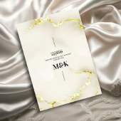 Luxuriöse Gold Marmor Texture Islamic Wedding Einladung