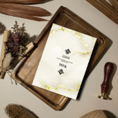 Luxuriöse Gold Marmor Texture Islamic Wedding Einladung