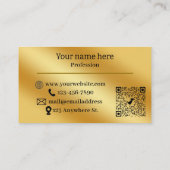 Luxuriöse Gold Metallic Visitenkarte (Rückseite)