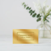 Luxuriöse Gold Metallic Visitenkarte (Stehend Vorderseite)