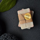 Luxuriöse gold metallische Danke Runder Aufkleber