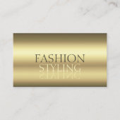 Luxuriöse Gold Modern Mirror Schriftart Chic mit F Visitenkarte (Vorderseite)