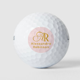 Luxuriöse Gold Monogram & Name Golf Balls Golfball