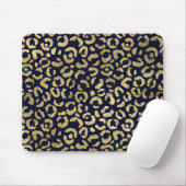 Luxuriöse Gold Navy Stylish Leopard Print Mousepad (Mit Mouse)