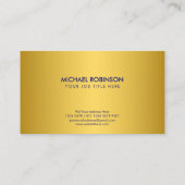 Luxuriöse Gold Royal Emblem | Initial on Blue Visitenkarte (Rückseite)