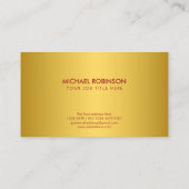 Luxuriöse Gold Royal Emblem | Initial on Red Visitenkarte (Rückseite)