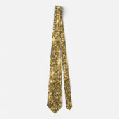 Luxuriöse Gold Sequin Festive Neck Tie Krawatte (Vorderseite)