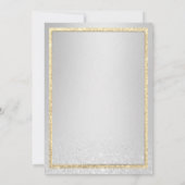 Luxuriöse Gold Silber Glitzer Farbverlauf Sweet 16 Einladung (Rückseite)