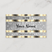 Luxuriöse Gold Silver Glitzer Stars Spark Graphics Visitenkarte (Vorderseite)