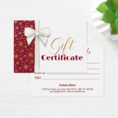 Luxuriöse Gold Snowflakes Weihnachts Weißer Bow Ro (Schreibtisch)