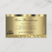 Luxuriöse Gold Sparkling Glitzer Add Logo Shimmeri Visitenkarte (Rückseite)