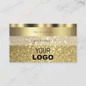 Luxuriöse Gold Sparkling Glitzer Add Logo Shimmeri Visitenkarte (Vorderseite)