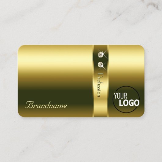 Luxuriöse Gold- und Bright Shimmering Juwelen füge Visitenkarte (Vorderseite)