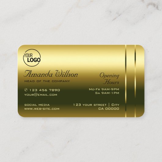 Luxuriöse Gold- und Bright Shimmering Juwelen füge Visitenkarte (Rückseite)