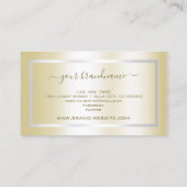 Luxuriöse Gold und Silber mit Tiny Kristall Visitenkarte (Rückseite)
