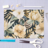 Luxuriöse Gold- und Weißblumen Seidenpapier (Handwerk)