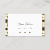 Luxuriöse Gold White Sparkling Diamonds Glamour Visitenkarte (Vorderseite)