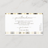 Luxuriöse Gold White Sparkling Diamonds mit Logo Visitenkarte (Rückseite)