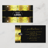 Luxuriöse Goldbarren-Juwelen mit Verziertem Logo Visitenkarte (Vorne/Hinten)