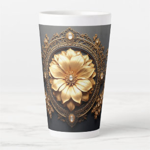 Luxuriöse Goldblume Milchtasse