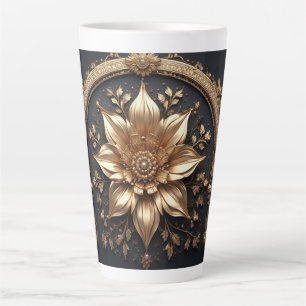 Luxuriöse Goldblume Milchtasse
