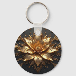 Luxuriöse Goldblume Schlüsselanhänger