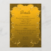 Luxuriöse Golden Elegance Hochzeitsstimmung Begleitkarte (Vorderseite)