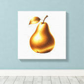 Luxuriöse goldene Birne Leinwanddruck (Insitu (Holzboden))