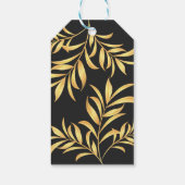 Luxuriöse goldene Blätter Hochzeit Danke, dass ihr Geschenkanhänger (Rückseite)