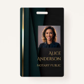 Luxuriöse goldene elegante Notaren Ausweis (Rückseite)