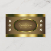 Luxuriöse goldene Farben mit glänzenden Rhinestone Visitenkarte (Vorderseite)