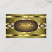 Luxuriöse goldene Farbmuster Imitate Rhinestones Visitenkarte (Vorderseite)