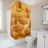 Luxuriöse goldene Formen geometrisch nahtlos Muste Duschvorhang (Beispiel)
