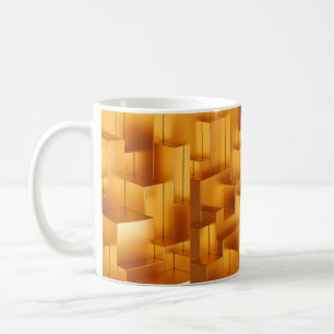 Luxuriöse goldene Formen geometrisches nahtloses M Kaffeetasse