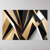Luxuriöse goldene Geometrie Poster (Vorne)