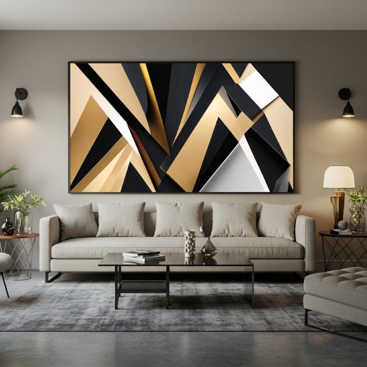 Luxuriöse goldene Geometrie Poster