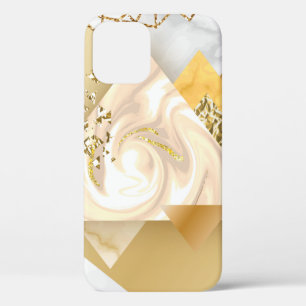 Luxuriöse goldene geometrische mit Marmor nahtlos Case-Mate iPhone Hülle