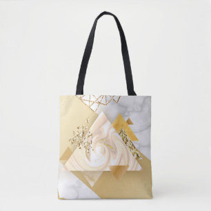 Luxuriöse goldene geometrische mit Marmor nahtlos Tasche