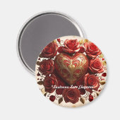 "Luxuriöse goldene Herzen" Magnet (Vorderseite/Rückseite)