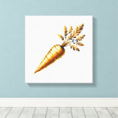 Luxuriöse goldene Karotte Leinwanddruck (Insitu (Holzboden))