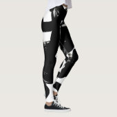 Luxuriöse Goldene Kunst: Abstrakter Schwarzschlag. Leggings (Rechts)