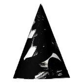 Luxuriöse Goldene Kunst: Abstrakter Schwarzschlag. Partyhütchen (Vorderseite)